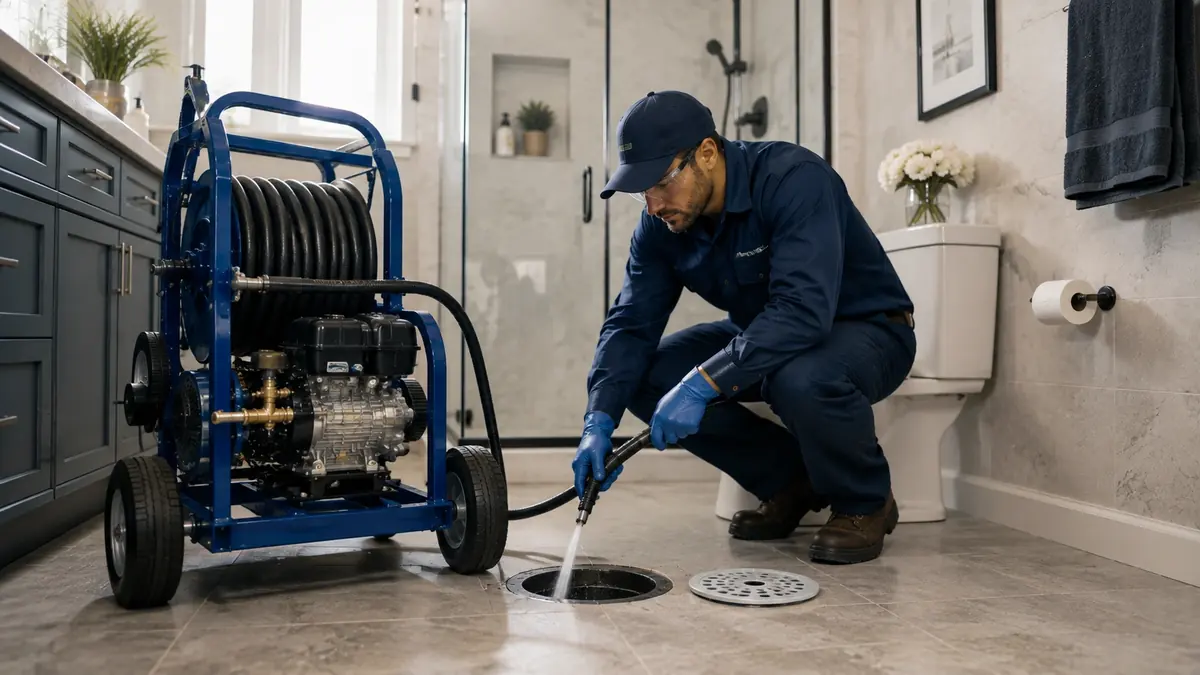 Bathroom Drain Hydro Jetting in Apple Valley