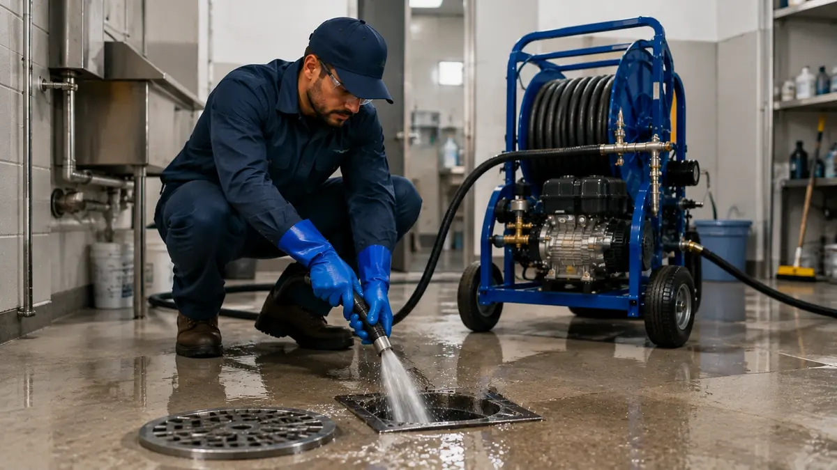 Floor Drain Hydro Jet Cleaning in Apple Valley