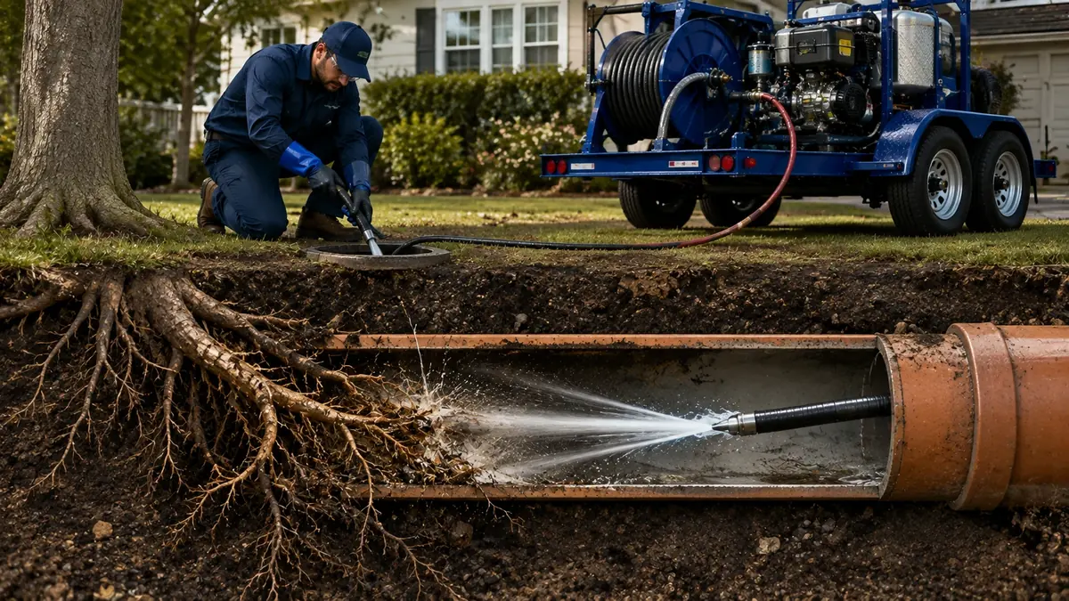 Tree Root Removal with Hydro Jetting in Apple Valley